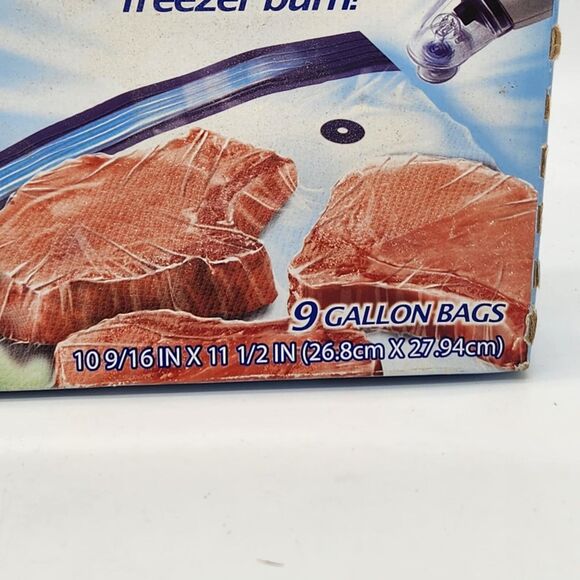 Reynolds Handi-Vac Vacuum Freezer Bags 9 x Gallon Size NOS Sealed Box - Picture 2 of 6